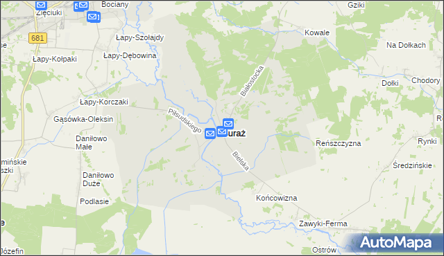 mapa Suraż, Suraż na mapie Targeo