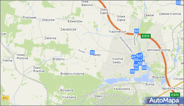 mapa Swaty, Swaty na mapie Targeo