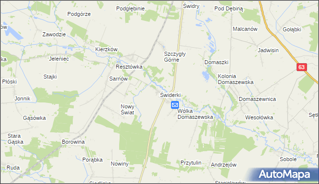 mapa Świderki, Świderki na mapie Targeo