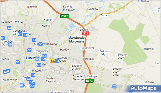 mapa Świdniczek, Świdniczek na mapie Targeo