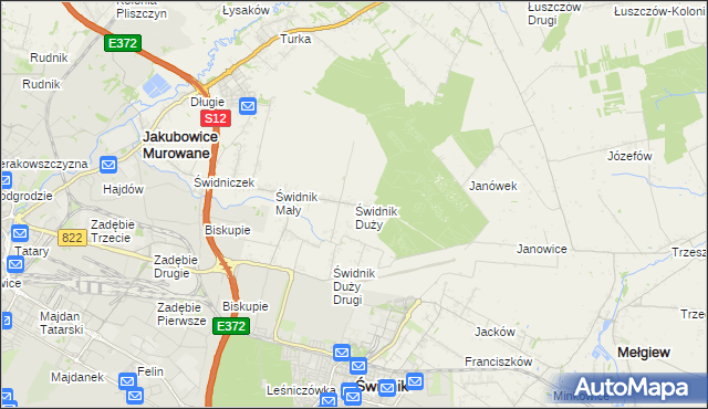 mapa Świdnik Duży, Świdnik Duży na mapie Targeo