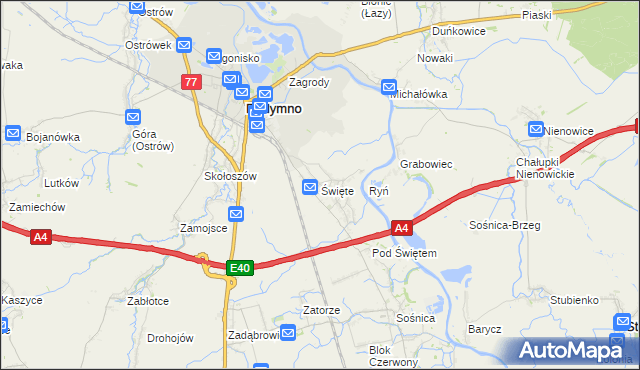 mapa Święte gmina Radymno, Święte gmina Radymno na mapie Targeo