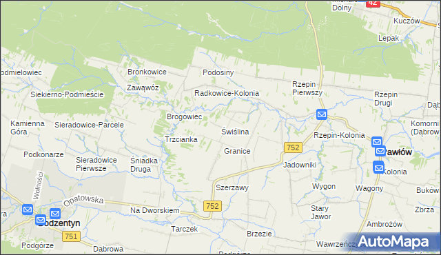 mapa Świślina, Świślina na mapie Targeo