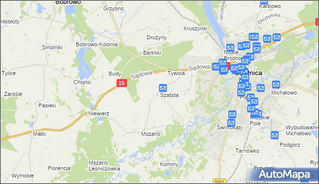 mapa Szabda, Szabda na mapie Targeo