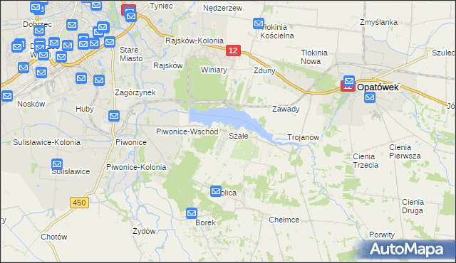 mapa Szałe, Szałe na mapie Targeo