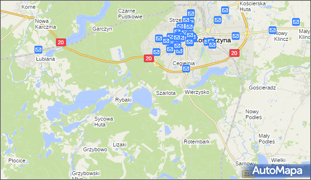 mapa Szarlota, Szarlota na mapie Targeo
