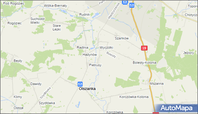 mapa Szawły, Szawły na mapie Targeo