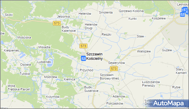 mapa Szczawinek, Szczawinek na mapie Targeo