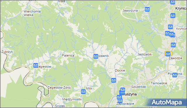 mapa Szczawnik, Szczawnik na mapie Targeo