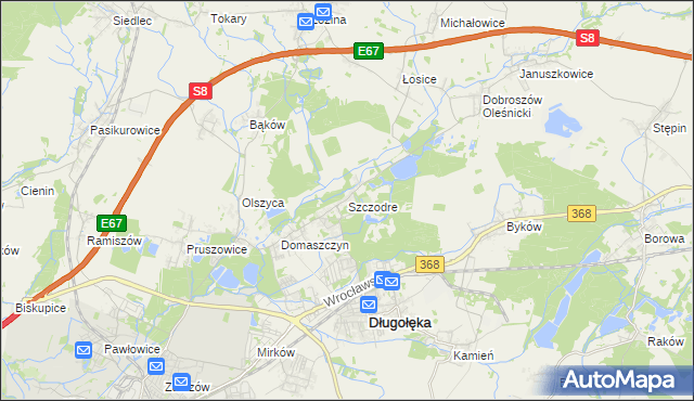 mapa Szczodre, Szczodre na mapie Targeo