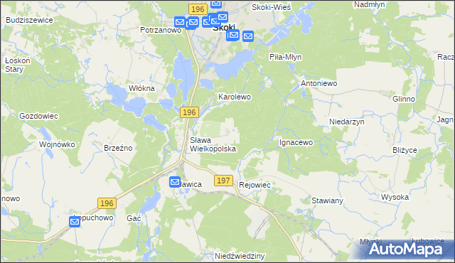 mapa Szczodrochowo gmina Skoki, Szczodrochowo gmina Skoki na mapie Targeo