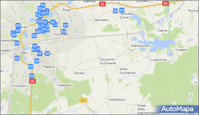 mapa Szczytniki Duchowne, Szczytniki Duchowne na mapie Targeo