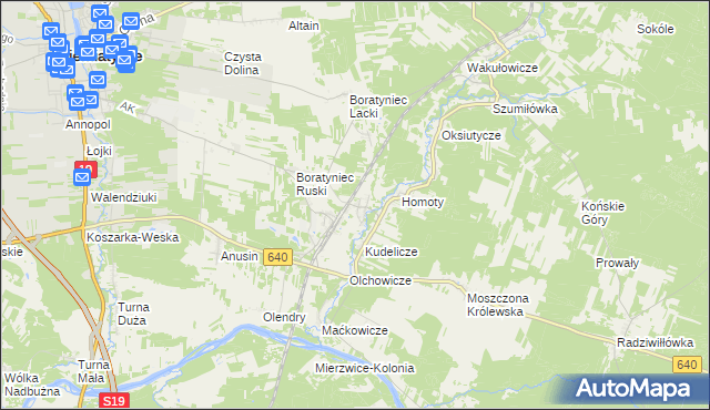 mapa Szerszenie, Szerszenie na mapie Targeo