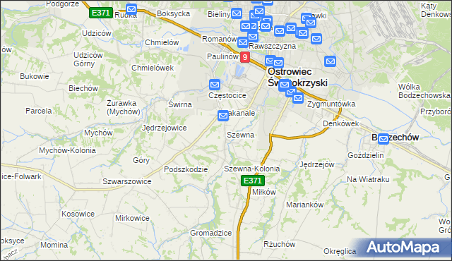 mapa Szewna, Szewna na mapie Targeo