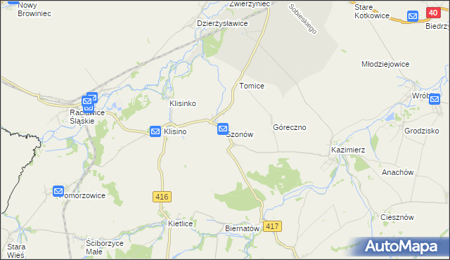 mapa Szonów, Szonów na mapie Targeo