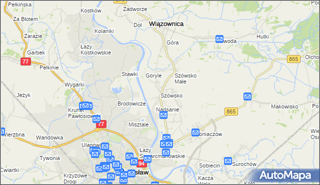 mapa Szówsko, Szówsko na mapie Targeo