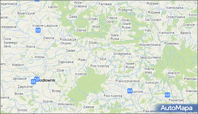 mapa Szyk, Szyk na mapie Targeo