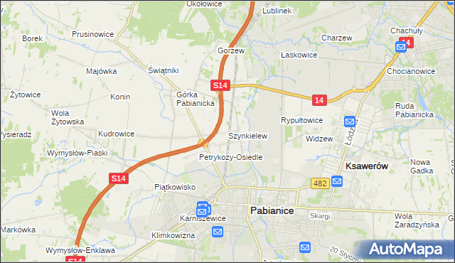 mapa Szynkielew, Szynkielew na mapie Targeo