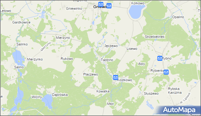 mapa Tadzino, Tadzino na mapie Targeo