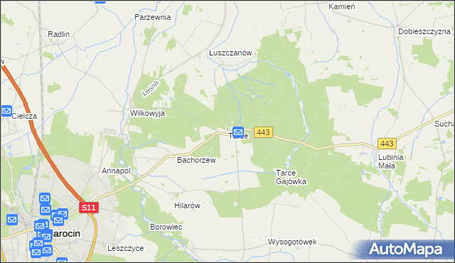 mapa Tarce, Tarce na mapie Targeo