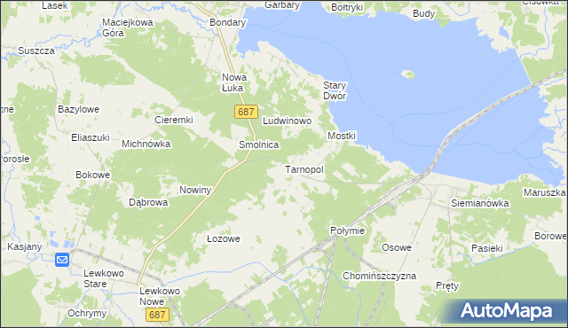 mapa Tarnopol, Tarnopol na mapie Targeo