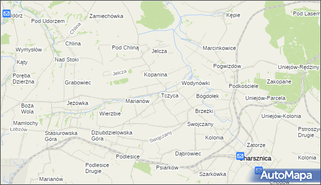 mapa Tczyca, Tczyca na mapie Targeo