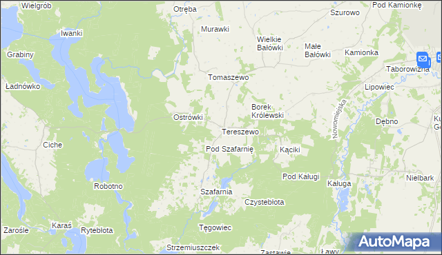 mapa Tereszewo, Tereszewo na mapie Targeo