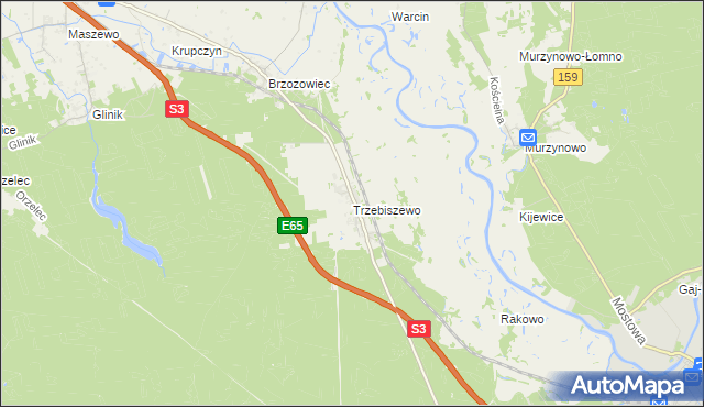 mapa Trzebiszewo, Trzebiszewo na mapie Targeo