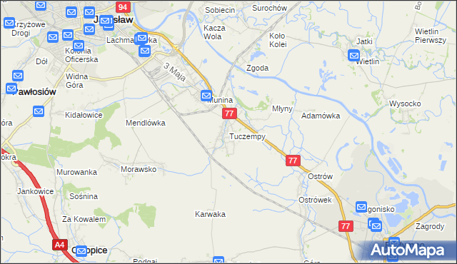 mapa Tuczempy, Tuczempy na mapie Targeo