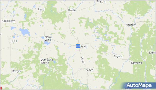 mapa Tuławki, Tuławki na mapie Targeo