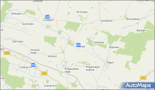 mapa Turew, Turew na mapie Targeo