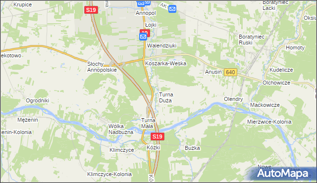 mapa Turna Duża, Turna Duża na mapie Targeo