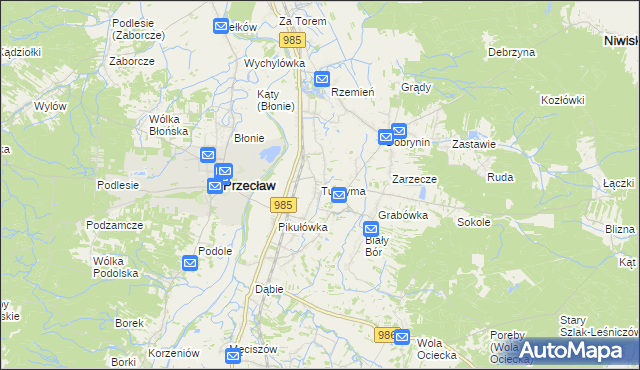 mapa Tuszyma, Tuszyma na mapie Targeo
