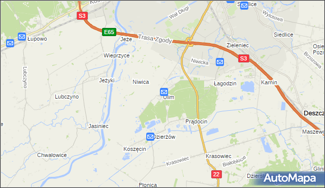 mapa Ulim, Ulim na mapie Targeo