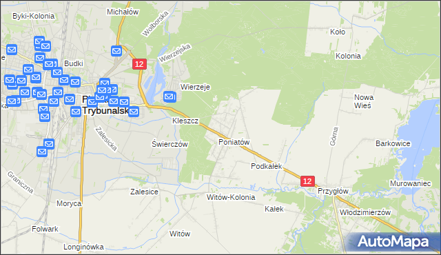 mapa Uszczyn, Uszczyn na mapie Targeo