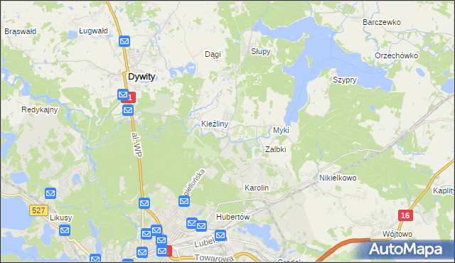 mapa Wadąg, Wadąg na mapie Targeo