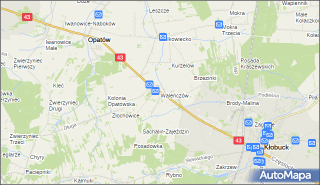 mapa Waleńczów, Waleńczów na mapie Targeo