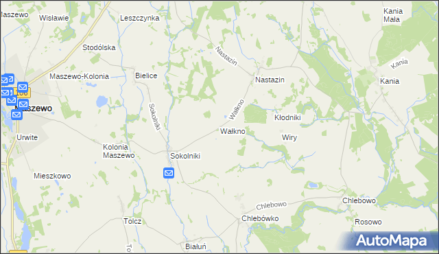 mapa Wałkno, Wałkno na mapie Targeo