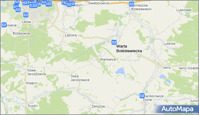 mapa Wartowice, Wartowice na mapie Targeo