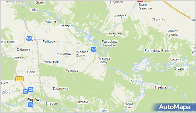 mapa Wąsosz Górny, Wąsosz Górny na mapie Targeo