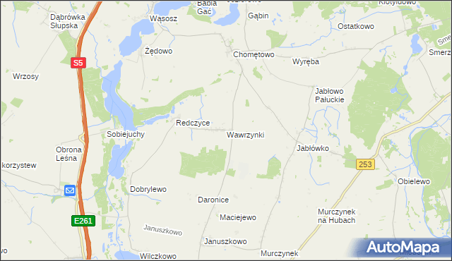 mapa Wawrzynki, Wawrzynki na mapie Targeo