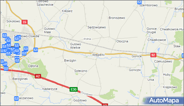 mapa Węgierki, Węgierki na mapie Targeo