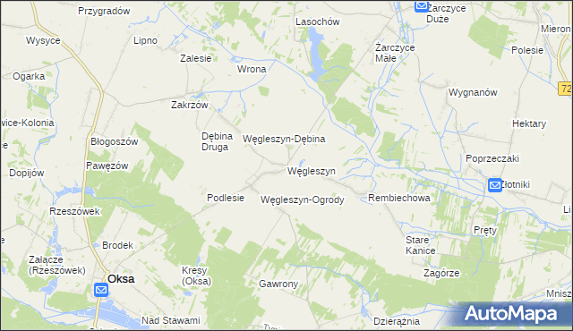 mapa Węgleszyn, Węgleszyn na mapie Targeo