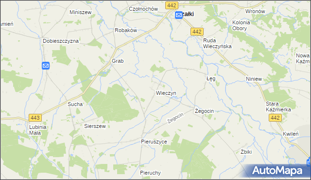 mapa Wieczyn, Wieczyn na mapie Targeo