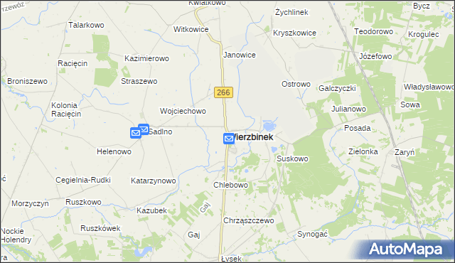mapa Wierzbinek, Wierzbinek na mapie Targeo