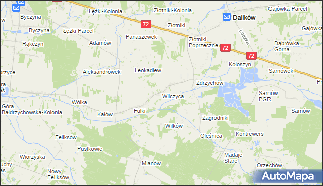 mapa Wilczyca, Wilczyca na mapie Targeo