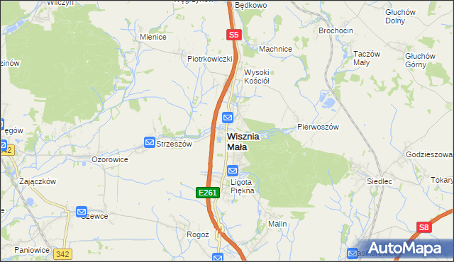 mapa Wisznia Mała, Wisznia Mała na mapie Targeo