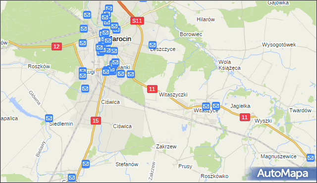 mapa Witaszyczki, Witaszyczki na mapie Targeo