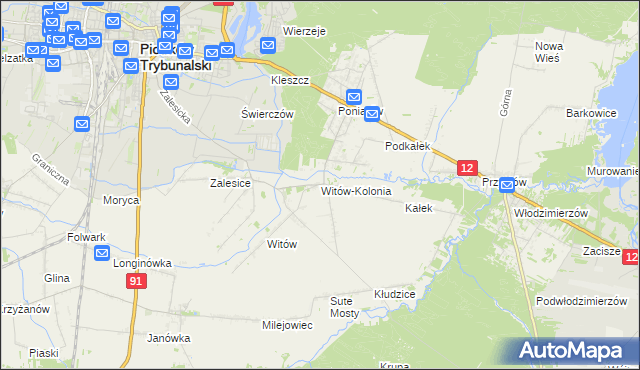 mapa Witów-Kolonia, Witów-Kolonia na mapie Targeo