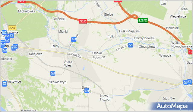 mapa Witowice gmina Końskowola, Witowice gmina Końskowola na mapie Targeo